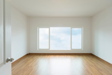Empty room with wooden floor