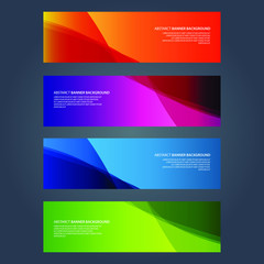 Naklejka premium Vector Abstract design banner web template