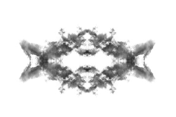 Textured Smoke,Abstract black,isolated on white background