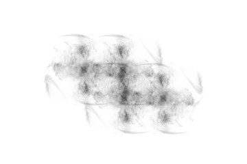 Textured Smoke,Abstract black,isolated on white background