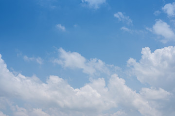 Beautiful white clouds in the blue sky