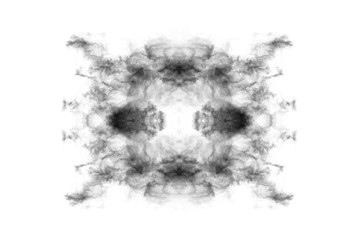 Textured Smoke,Abstract black,isolated on white background