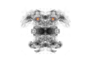 Textured Smoke,Abstract black,isolated on white background