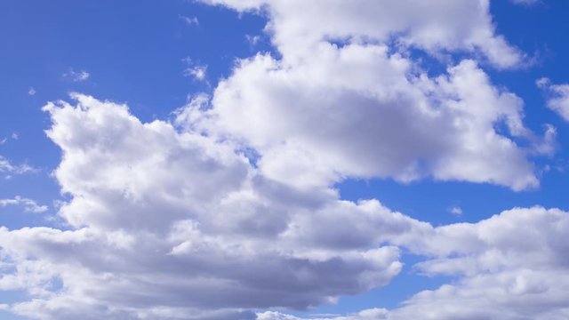 blue sky with white clouds timelapse