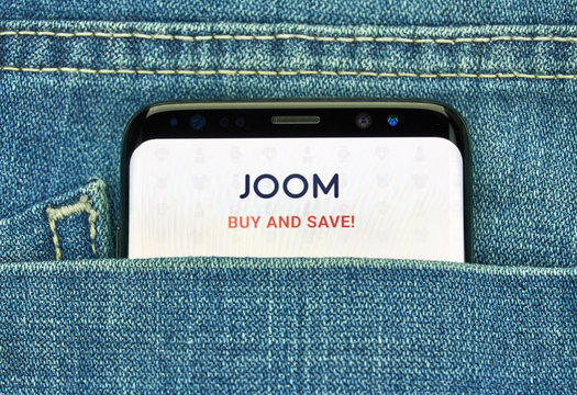 Joom mobile app on Samsung s8.