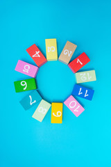 colorful children's cubes with numbers - 295419253