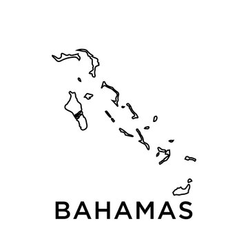 Bahamas map vector design template