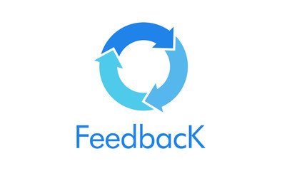 Feedback icon illustration. Creative sign from icons collection. Filled flat Feedback icon for product packaging.