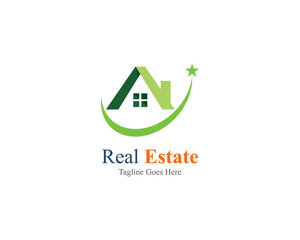 Real estate property logo template vector illustration