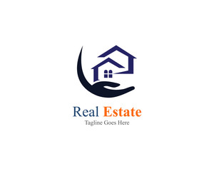 Real estate property logo template vector illustration