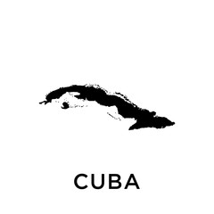 Obraz premium Cuba map vector design template