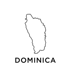Dominica map vector design template