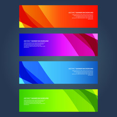 Naklejka premium Vector Abstract design banner web template