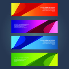Naklejka premium Vector Abstract design banner web template