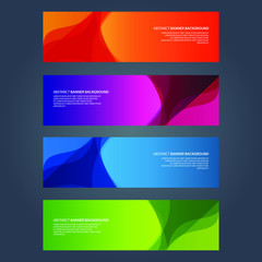 Naklejka premium Vector Abstract design banner web template