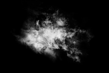 Fototapeta na wymiar Textured Smoke,Abstract black,isolated on black background