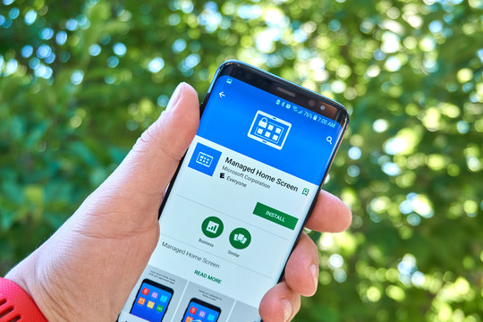 Managed Home Screen mobile app on Samsung s8.