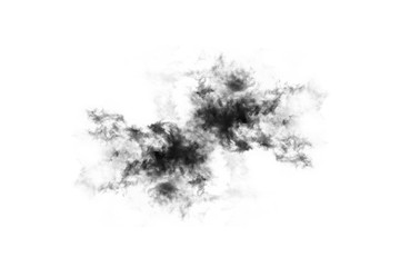 Fototapeta premium Textured Smoke,Abstract black,isolated on white background