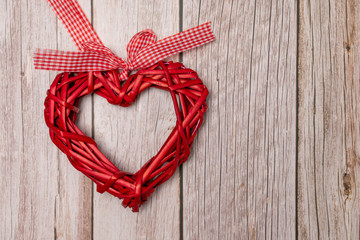 red hearts on the table