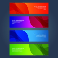 Naklejka premium Vector Abstract design banner web template