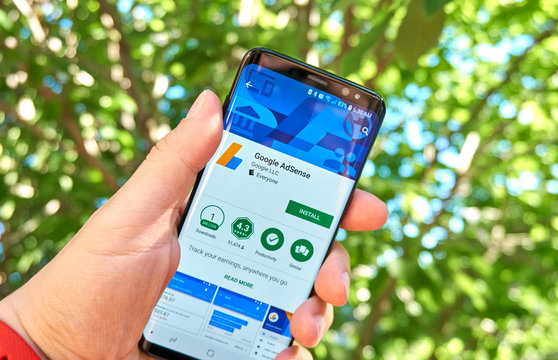 Google Adsense Mobile App On Samsung S8.