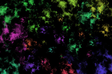 Plakat Textured Smoke, Abstract colorful,isolated on black background