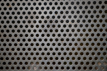 hole on steel aluminium pattern
