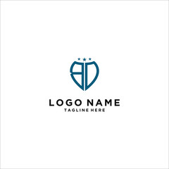 logo design for companies, Inspiration from the initial letters of the BD  logo icon. - Vector