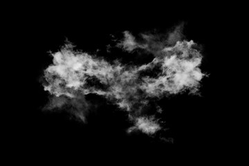 Textured cloud,Abstract black,isolated on black background
