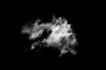 Fototapeta na wymiar Textured cloud,Abstract black,isolated on black background