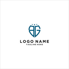 logo design for companies, Inspiration from the initial letters of the BG logo icon. - Vector