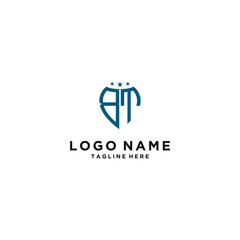 logo design for companies, Inspiration from the initial letters of the BT logo icon. - Vector