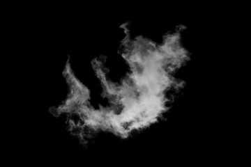 Textured cloud,Abstract black,isolated on black background