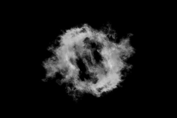Textured cloud,Abstract black,isolated on black background