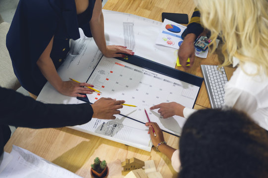 Schedule the job planning on the calendar for success teamwork