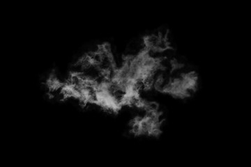 Textured cloud,Abstract black,isolated on black background