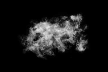 Textured cloud,Abstract black,isolated on black background