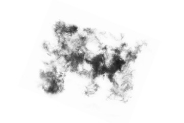 Textured Smoke,Abstract black,isolated on white background