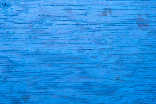 Closeup of blue wood background