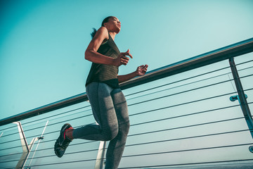Leading healthy lifestyle and enjoying sport stock photo
