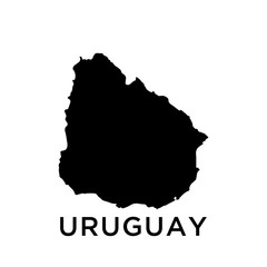 Uruguay map vector design template