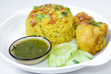 Chicken Biryani on background