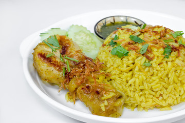 Chicken Biryani on background