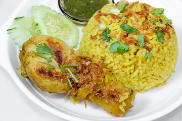 Chicken Biryani on background