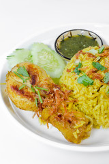 Chicken Biryani on background