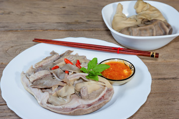 Pork stomach sliced soup