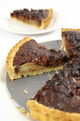 Chocolate, Pear and Pecan Tart