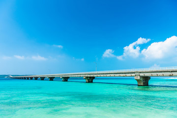 Fototapeta na wymiar 宮古島の海　Beautiful beach in Miyakojima Island, Okinawa.