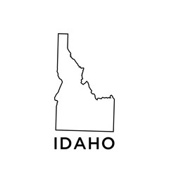 Idaho map vector design template