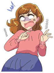 ショック 表情 かわいい 若い女性